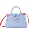 Longchamp Roseau XS Handbag Sky Blue/Red - Leather