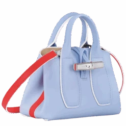 Longchamp Roseau XS Handbag Sky Blue/Red - Leather -Longchamp 10057HDJH90 2