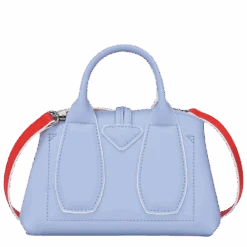 Longchamp Roseau XS Handbag Sky Blue/Red - Leather -Longchamp 10057HDJH90 3
