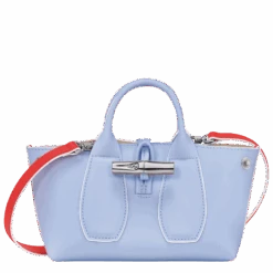 Longchamp Roseau XS Handbag Sky Blue/Red - Leather -Longchamp 10057HDJH90 4