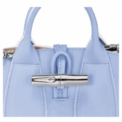 Longchamp Roseau XS Handbag Sky Blue/Red - Leather -Longchamp 10057HDJH90 6