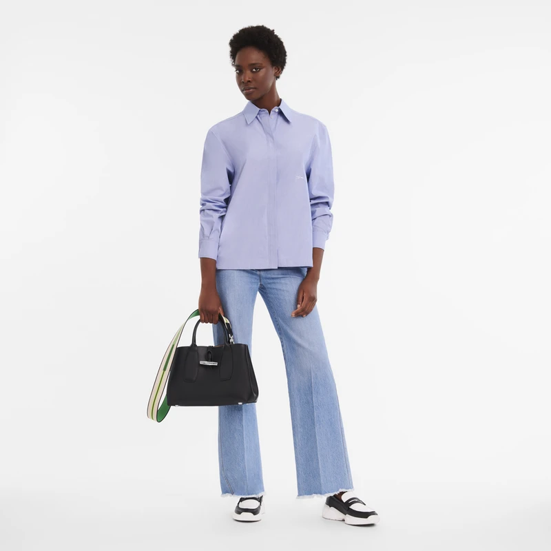 Longchamp Roseau M Handbag Black - Leather 4 Longchamp Roseau M Handbag Black - Leather - Image 2