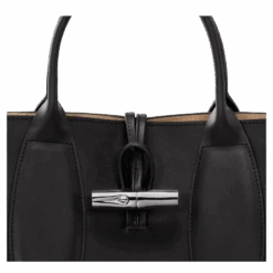 Longchamp Roseau M Handbag Black - Leather 7 Longchamp Roseau M Handbag Black - Leather -Longchamp 10058HCN001 6