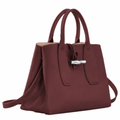 Longchamp Roseau M Handbag Plum - Leather -Longchamp 10058HPN261 2