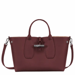 Longchamp Roseau M Handbag Plum - Leather -Longchamp 10058HPN261 4