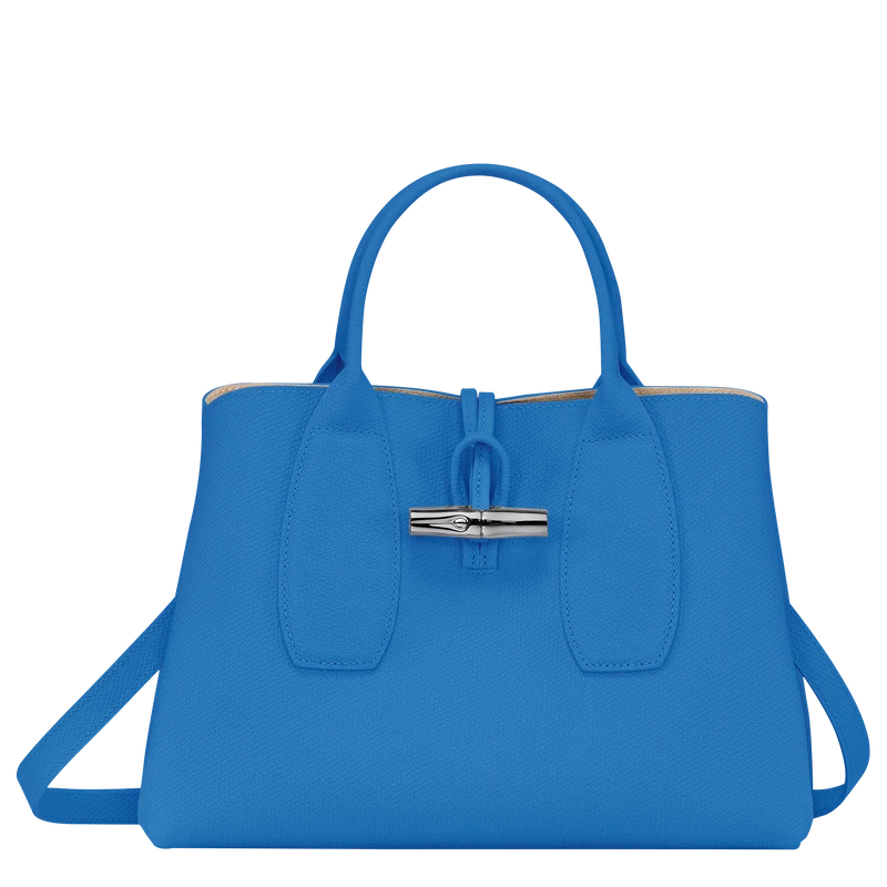 Longchamp Roseau M Handbag Cobalt - Leather 3 Longchamp Roseau M Handbag Cobalt - Leather