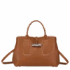 Longchamp Roseau M Handbag Cognac - Leather 1 Longchamp Roseau M Handbag Cognac - Leather -Longchamp 10058HQS504 0