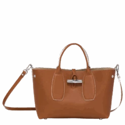 Longchamp Roseau M Handbag Cognac - Leather -Longchamp 10058HQS504 4