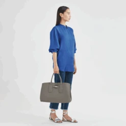 Longchamp Roseau XL Handbag Turtledove - Leather -Longchamp 10059HPNP55 1