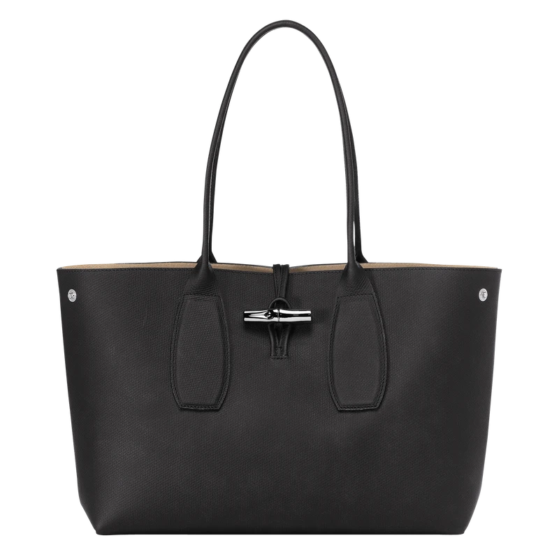 Longchamp Roseau L Tote Bag Black - Leather 7 Longchamp Roseau L Tote Bag Black - Leather - Image 5