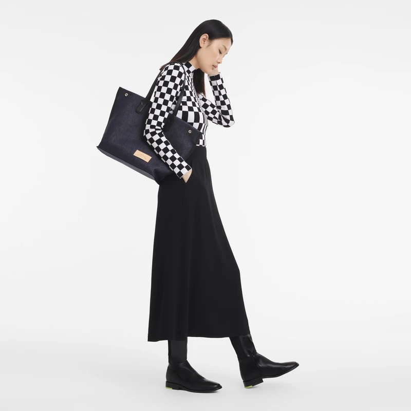 Longchamp Essential L Tote Bag Denim - Canvas 8 Longchamp Essential L Tote Bag Denim - Canvas - Image 6