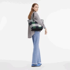 Longchamp Essential L Tote Bag Navy/Lawn - Canvas -Longchamp 10090HDPH89 10