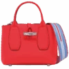 Longchamp Roseau S Handbag Red - Leather