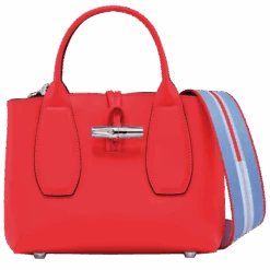 Longchamp Roseau S Handbag Red - Leather