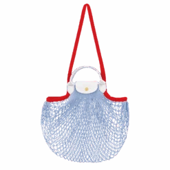 Longchamp Le Pliage Filet L Mesh Bag Sky Blue - Canvas