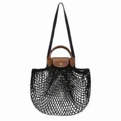 Front Page 25 Longchamp Le Pliage Filet L Mesh Bag Black - Canvas