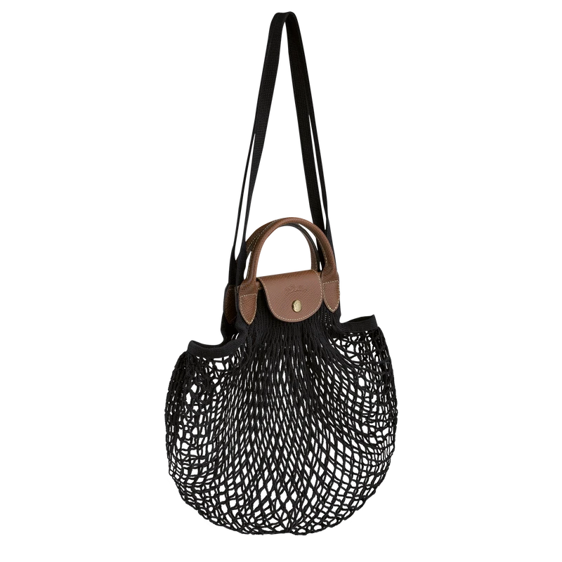 Longchamp Le Pliage Filet L Mesh Bag Black - Canvas 5 Longchamp Le Pliage Filet L Mesh Bag Black - Canvas - Image 3
