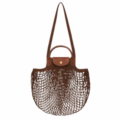 Front Page 33 Longchamp Le Pliage Filet L Mesh Bag Tobacco - Canvas