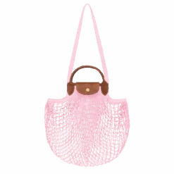Front Page 39 Longchamp Le Pliage Filet L Mesh Bag Pink - Canvas