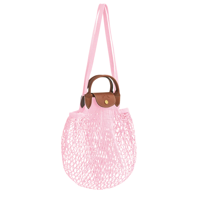 Longchamp Le Pliage Filet L Mesh Bag Pink - Canvas 5 Longchamp Le Pliage Filet L Mesh Bag Pink - Canvas - Image 3