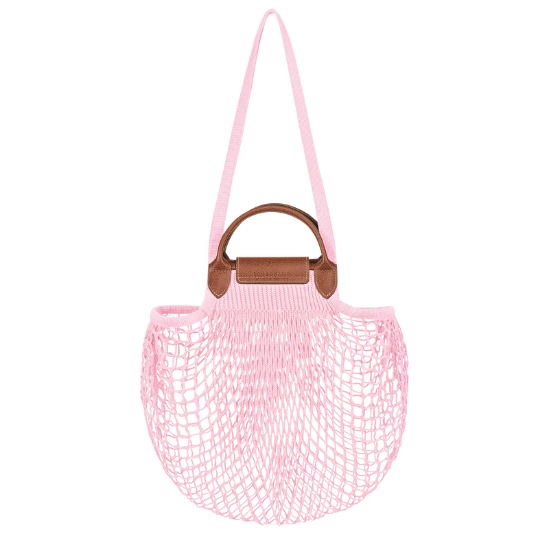 Longchamp Le Pliage Filet L Mesh Bag Pink - Canvas 6 Longchamp Le Pliage Filet L Mesh Bag Pink - Canvas - Image 4