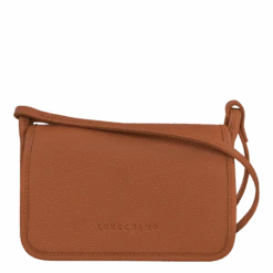 Longchamp Le Foulonné Wallet On Chain Caramel - Leather