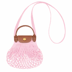 Longchamp Le Pliage Filet XS Mesh Bag Pink - Canvas