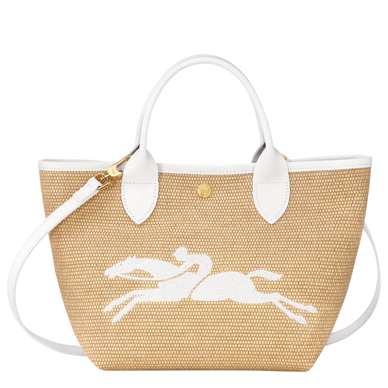 Longchamp Le Panier Pliage S Basket Bag White - Canvas 3 Longchamp Le Panier Pliage S Basket Bag White - Canvas