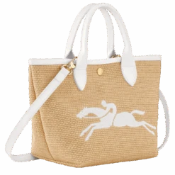 Longchamp Le Panier Pliage S Basket Bag White - Canvas 9 Longchamp Le Panier Pliage S Basket Bag White - Canvas -Longchamp 10144HZB007 2