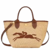 Longchamp Le Panier Pliage S Basket Bag Brown - Canvas 2 Longchamp Le Panier Pliage S Basket Bag Brown - Canvas -Longchamp 10144HZB035 0