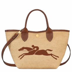 Front Page 49 Longchamp Le Panier Pliage S Basket Bag Brown - Canvas