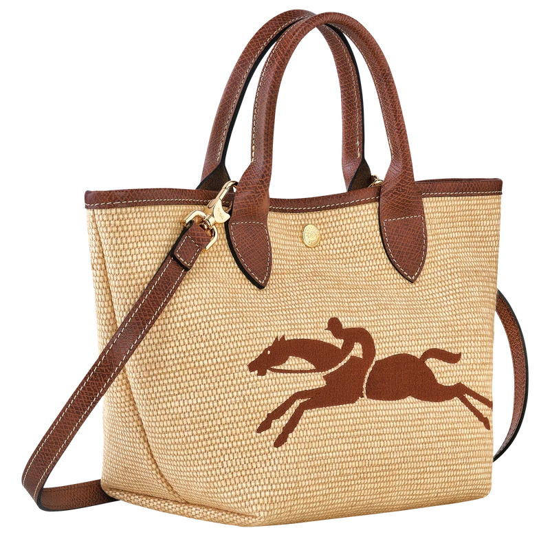 Longchamp Le Panier Pliage S Basket Bag Brown - Canvas 5 Longchamp Le Panier Pliage S Basket Bag Brown - Canvas - Image 3