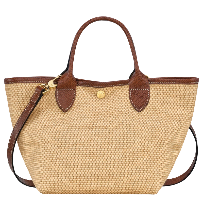 Longchamp Le Panier Pliage S Basket Bag Brown - Canvas 6 Longchamp Le Panier Pliage S Basket Bag Brown - Canvas - Image 4