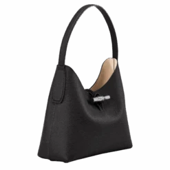 Longchamp Roseau M Hobo Bag Black - Leather -Longchamp 10153HPN001 2