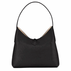 Longchamp Roseau M Hobo Bag Black - Leather -Longchamp 10153HPN001 3