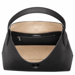 Longchamp Roseau M Hobo Bag Black - Leather -Longchamp 10153HPN001 5