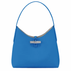 Longchamp Roseau M Hobo Bag Cobalt - Leather