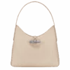 Longchamp Roseau M Hobo Bag Paper - Leather