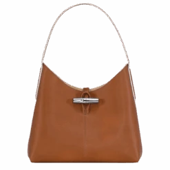 Longchamp Roseau M Hobo Bag Cognac - Leather