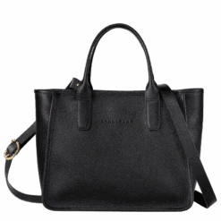 Longchamp Le Foulonné M Tote Bag Black - Leather