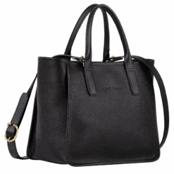 Longchamp Le Foulonné M Tote Bag Black - Leather -Longchamp 10156021001 2