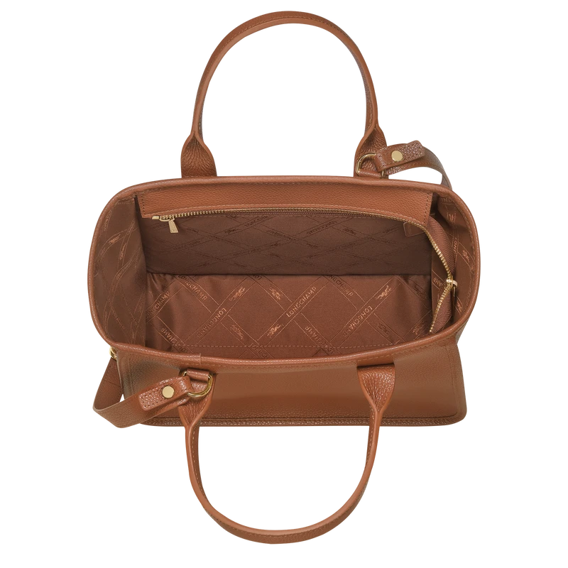 Longchamp Le Foulonné M Tote Bag Caramel - Leather 7 Longchamp Le Foulonné M Tote Bag Caramel - Leather - Image 5