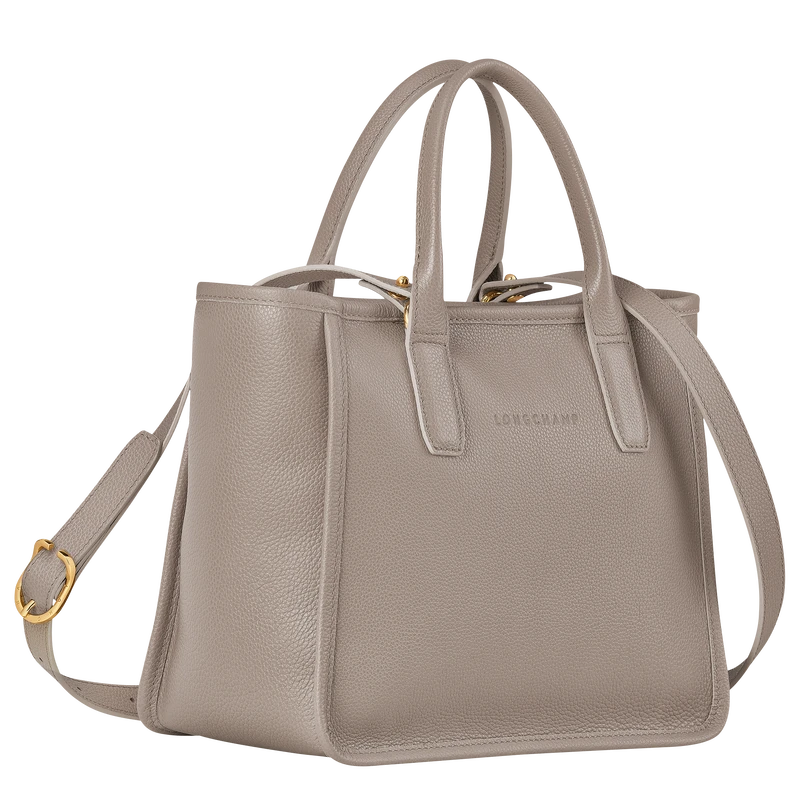 Longchamp Le Foulonné M Tote Bag Turtledove - Leather 5 Longchamp Le Foulonné M Tote Bag Turtledove - Leather - Image 3