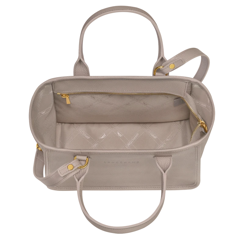 Longchamp Le Foulonné M Tote Bag Turtledove - Leather 6 Longchamp Le Foulonné M Tote Bag Turtledove - Leather - Image 4