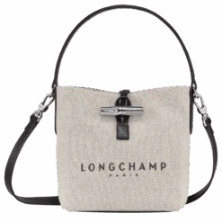 Longchamp Roseau XS Bucket Bag Ecru - Canvas