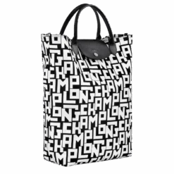 Longchamp Le Pliage LGP M Tote Bag Black/White - Canvas 8 Longchamp Le Pliage LGP M Tote Bag Black/White - Canvas -Longchamp 10168412067 2