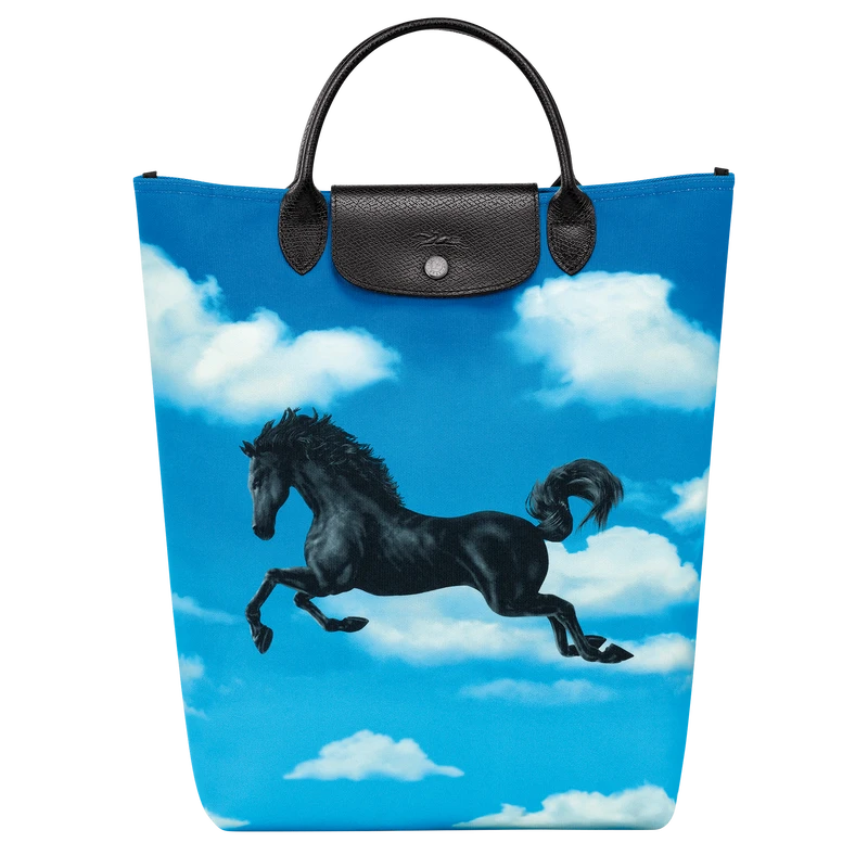 Longchamp X ToiletPaper M Tote Bag Cloud Blue - Canvas 3 Longchamp X ToiletPaper M Tote Bag Cloud Blue - Canvas