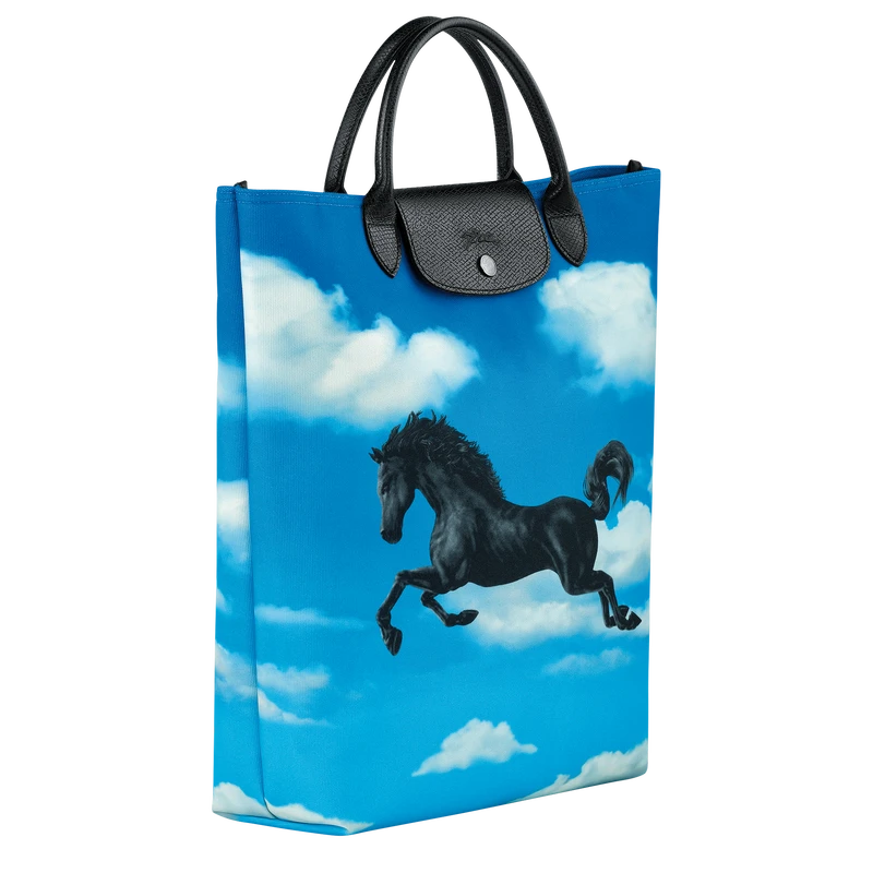 Longchamp X ToiletPaper M Tote Bag Cloud Blue - Canvas 5 Longchamp X ToiletPaper M Tote Bag Cloud Blue - Canvas - Image 3