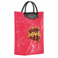 Longchamp X ToiletPaper M Tote Bag Red - Canvas -Longchamp 10168TPD545 2