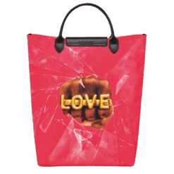 Longchamp X ToiletPaper M Tote Bag Red - Canvas -Longchamp 10168TPD545 3